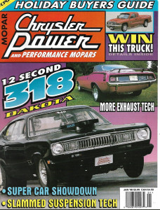 CHRYSLER POWER 1998 JAN - MORE EXHAUST TECH, 318 DAKOTA, HEARTATTACK, BRAKES